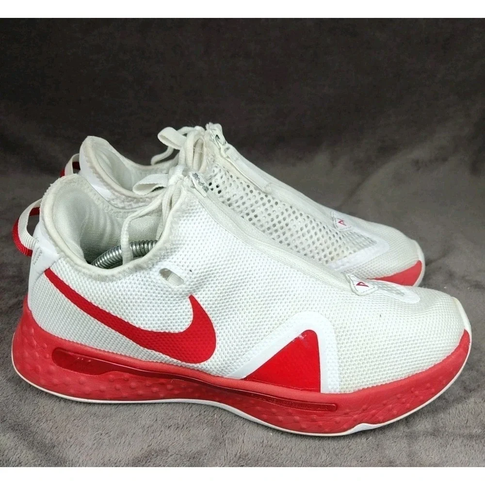 Nike PG 4‎ CW4134-114 Zipper Lace Basketball Shoes Mens Size 7.5 M Paul George